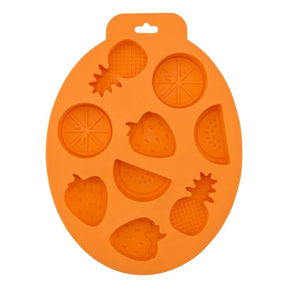 Foremki do lodu Altom Design, 2 szt., silikonowe, pomarańcza i ananas
