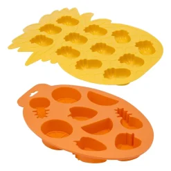 Foremki do lodu Altom Design, 2 szt., silikonowe, pomarańcza i ananas