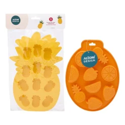 Foremki do lodu Altom Design, 2 szt., silikonowe, pomarańcza i ananas