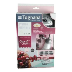 Forma na 6 muffinów Tognana Sweet Cherry, z rękawem do dekoracji, bordowa