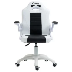 Fotel gamingowy COBRA JUNIOR, CRF – 2301, biało - czarny