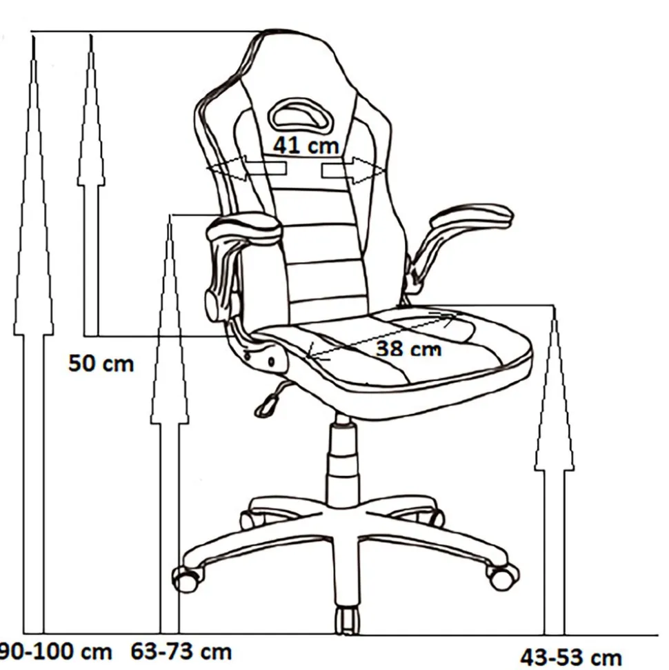Fotel gamingowy COBRA JUNIOR, CRF – 2301, biało - czarny