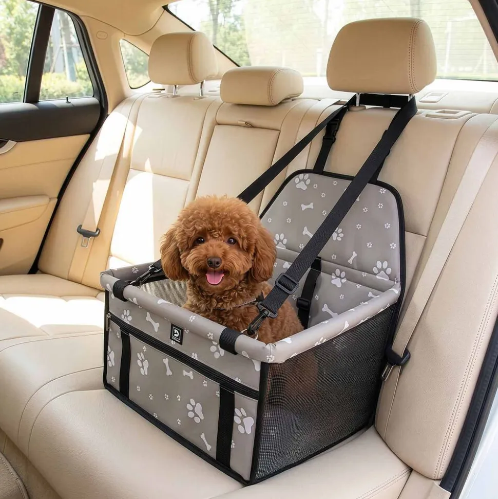 Fotelik samochodowy dla psa Domarex Puppy Ride, szary