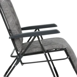 Fotel ogrodowy z podnóżkiem Gardenic Toskania Plus G060-06IB, szary