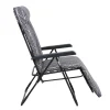 Fotel ogrodowy z podnóżkiem Gardenic Toskania Plus H046-06IB, rozkładany, szary
