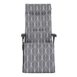 Fotel ogrodowy z podnóżkiem Gardenic Toskania Plus H046-06IB, rozkładany, szary
