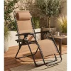 Fotel ogrodowy z podnóżkiem Meven Zero Gravity, beżowy