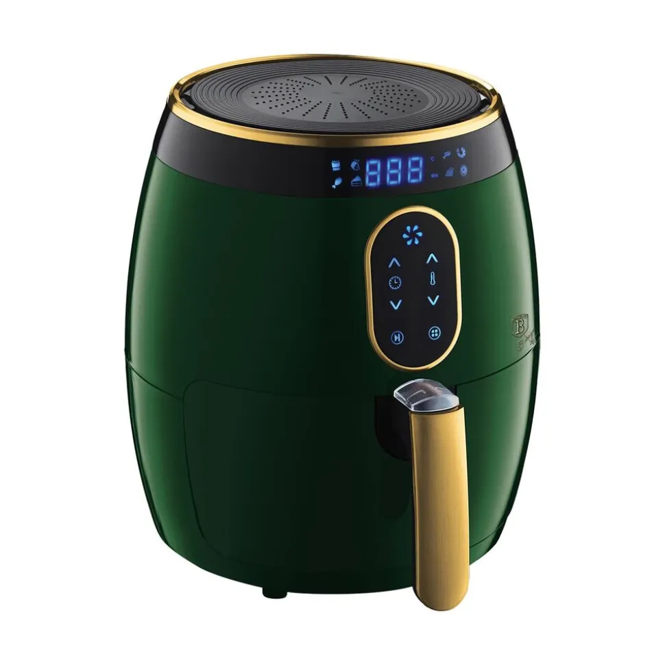 Frytkownica beztłuszczowa BerlingerHaus Emerald, 1350 W, 3,2 l, zielona