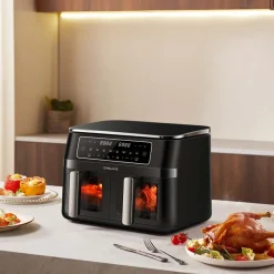 Frytkownica beztłuszczowa Dreame Tasti DZ30, 3000 W, 2 x 5,5 l, czarna