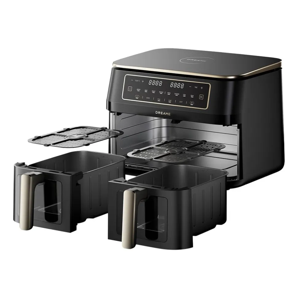 Frytkownica beztłuszczowa Dreame Tasti DZ30, 3000 W, 2 x 5,5 l, czarna