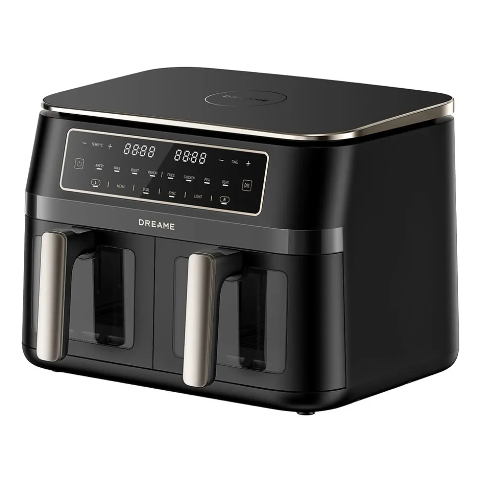 Frytkownica beztłuszczowa Dreame Tasti DZ30, 3000 W, 2 x 5,5 l, czarna