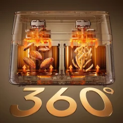 Frytkownica beztłuszczowa Dreame Tasti DZ30, 3000 W, 2 x 5,5 l, czarna
