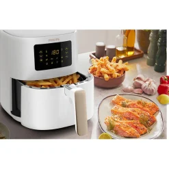 Frytkownica beztłuszczowa Philips Ovi Connected HD9255/30, 1400 W, 4,1 l, biała