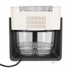 Frytkownica beztłuszczowa szklana Huslog Crystal Steam, 1300 W, 4,2 l, z funkcją pary, kremowa