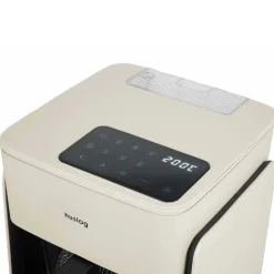 Frytkownica beztłuszczowa szklana Huslog Crystal Steam, 1300 W, 4,2 l, z funkcją pary, kremowa