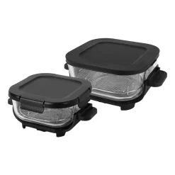 Frytkownica beztłuszczowa szklana Huslog, 1550 W, 1,35 l, 3,7 l, czarna