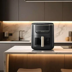 Frytkownica beztłuszczowa z okienkiem Dreame Tasti AF30, 2300 W, 7 l, czarna
