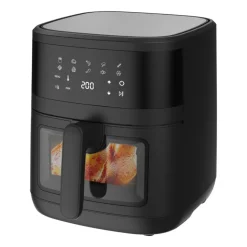 Frytkownica beztłuszczowa z okienkiem Extralink, 1800 W, 6,5 l, czarna
