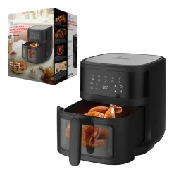 Frytkownica beztłuszczowa z okienkiem Extralink, 1800 W, 6,5 l, czarna