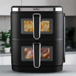 Frytkownica dwukomorowa Hoffen Expert HO-00091, 2800 W, 11 l, czarna