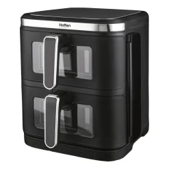 Frytkownica dwukomorowa Hoffen Expert HO-00091, 2800 W, 11 l, czarna