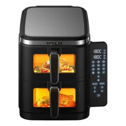 Frytkownica dwukomorowa KaringBee ZHAF-960AP, 2800 W, 2 x 5,5 l, czarna