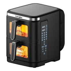 Frytkownica dwukomorowa KaringBee ZHAF-960AP, 2800 W, 2 x 5,5 l, czarna