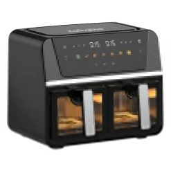 Frytkownica dwukomorowa z okienkiem KaringBee AF801E2TK, 1700 W, 2 x 4,5 l, czarna