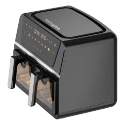 Frytkownica dwukomorowa z okienkiem KaringBee AF801E2TK, 1700 W, 2 x 4,5 l, czarna