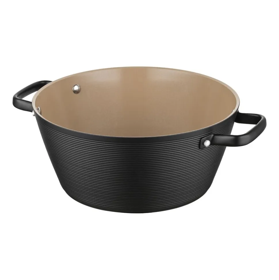 Garnek aluminiowy 28 cm 5,2 l Florina Carina, czarny