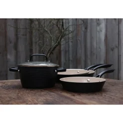 Garnek aluminiowy 28 cm 5,2 l Florina Carina, czarny