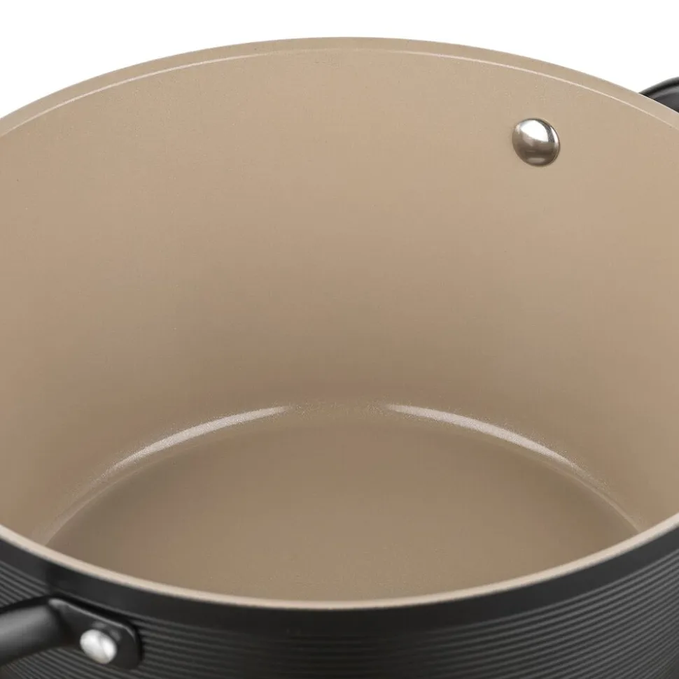 Garnek aluminiowy 28 cm 5,2 l Florina Carina, czarny