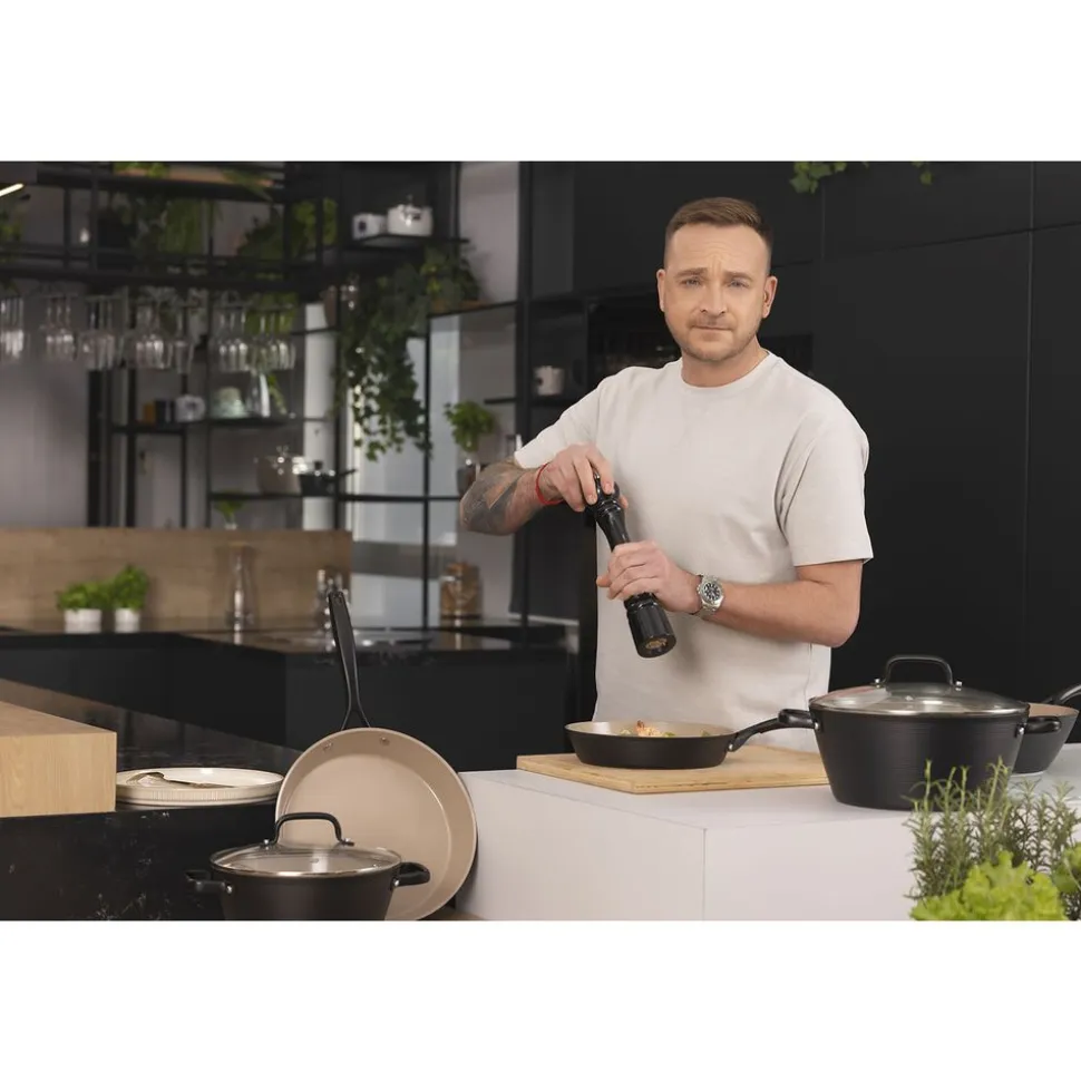 Garnek aluminiowy 28 cm 5,2 l Florina Carina, czarny