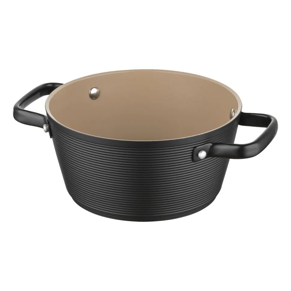 Garnek aluminiowy 20 cm 2,2 l Florina Carina, czarny