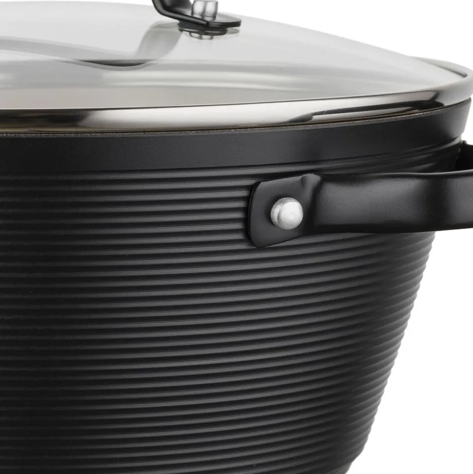 Garnek aluminiowy 20 cm 2,2 l Florina Carina, czarny