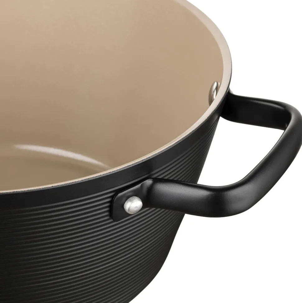 Garnek aluminiowy 20 cm 2,2 l Florina Carina, czarny
