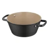 Garnek aluminiowy 24 cm 3,3 l Florina Carina, czarny