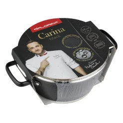 Garnek aluminiowy 24 cm 3,3 l Florina Carina, czarny