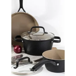 Garnek aluminiowy 24 cm 3,3 l Florina Carina, czarny