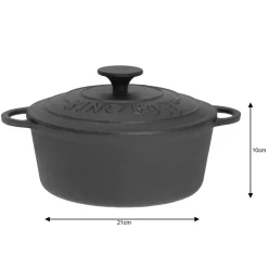 Garnek żeliwny Kinghoff, 2,4 l, czarny