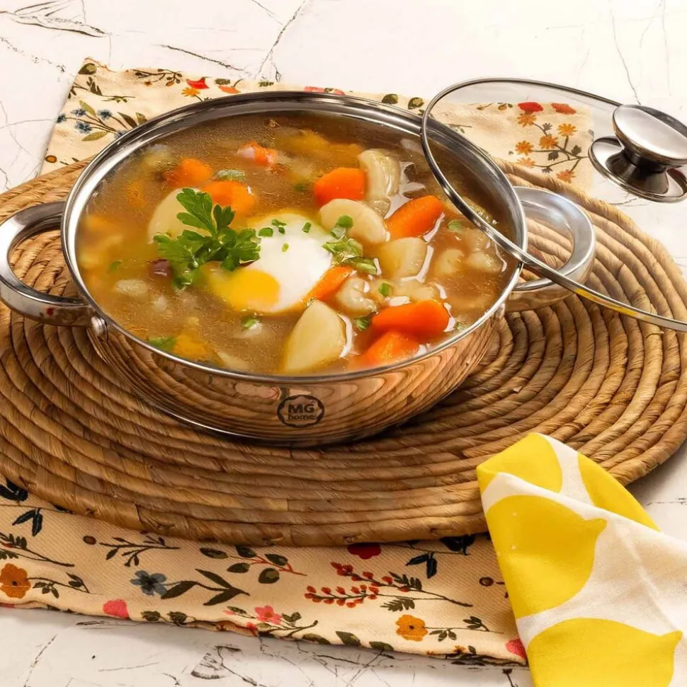 Garnek stalowy 24 cm 2,5 l MG Home Verso Daily, stal nierdzewna