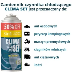 Gaz do klimatyzacji 3w1 ClimaSet R1234yf 2 x 470 g