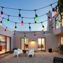 Girlanda ogrodowa Sanico Goldlux Party Neon, 10 kolorowych żarówek, 6,2 m