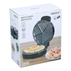Gofrownica Alpina, 5 serc, 1000 W, czarna