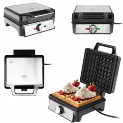 Gofrownica Eldom WA1600, 1600 W, 2 gofry, czarna