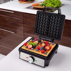 Gofrownica Hoffen, 1600 W, 2 gofry, czarna