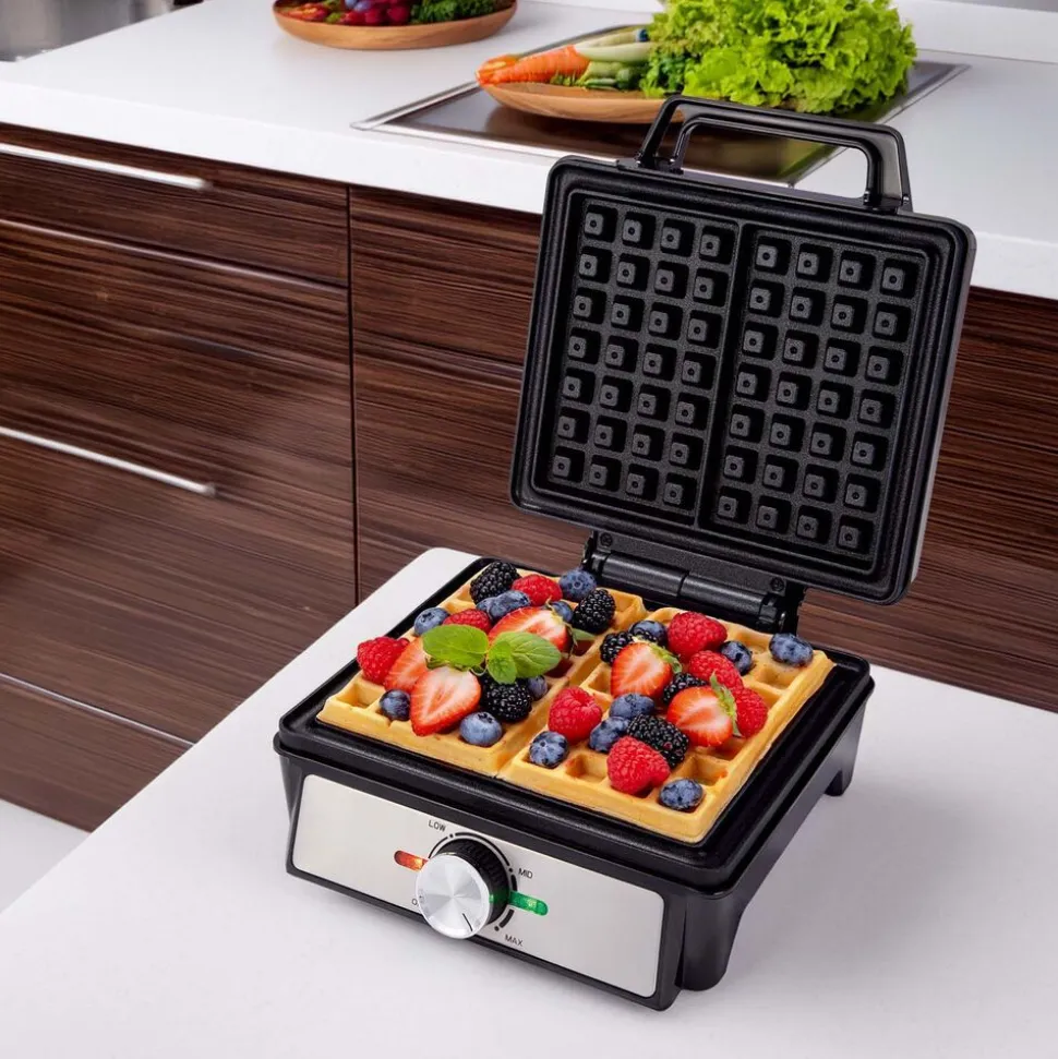 Gofrownica Hoffen, 1600 W, 2 gofry, czarna