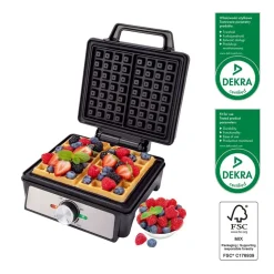 Gofrownica Hoffen, 1600 W, 2 gofry, czarna