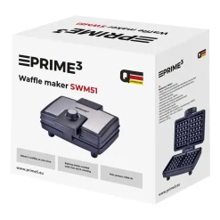 Gofrownica Prime3 SWM51, 1000 W, 2 gofry, czarna