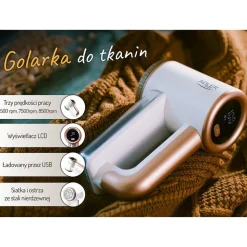 Golarka do tkanin Adler AD 9617, z wyświetlaczem LCD